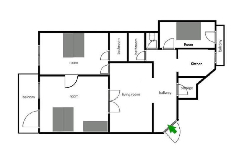 Central&Cozy Balcony!3Bdr 2Bth Budapest Eksteriør bilde
